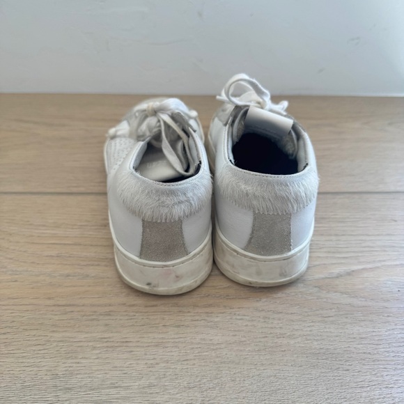 P448 John White Leather Sneaker Size 38 / US 8 - Picture 6 of 7